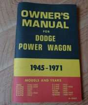 1965 Dodge Power Wagon Owner's Manual