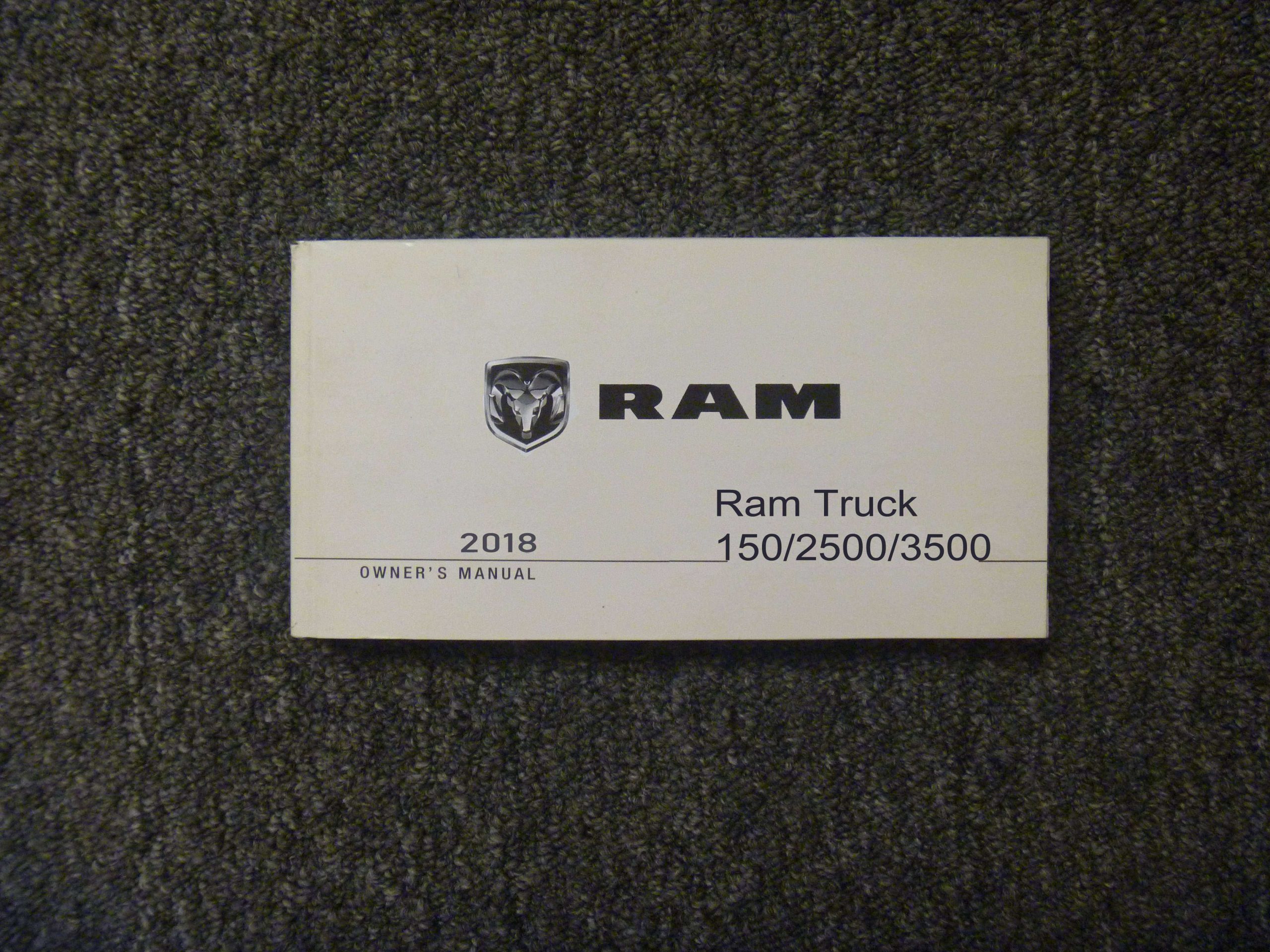 2018 Dodge Ram Truck 1500 2500 3500 Owner's Operator Manual User Guide 2018 Dodge Ram Truck 1500 2500 3500 Owner's Operator Manual User Guide